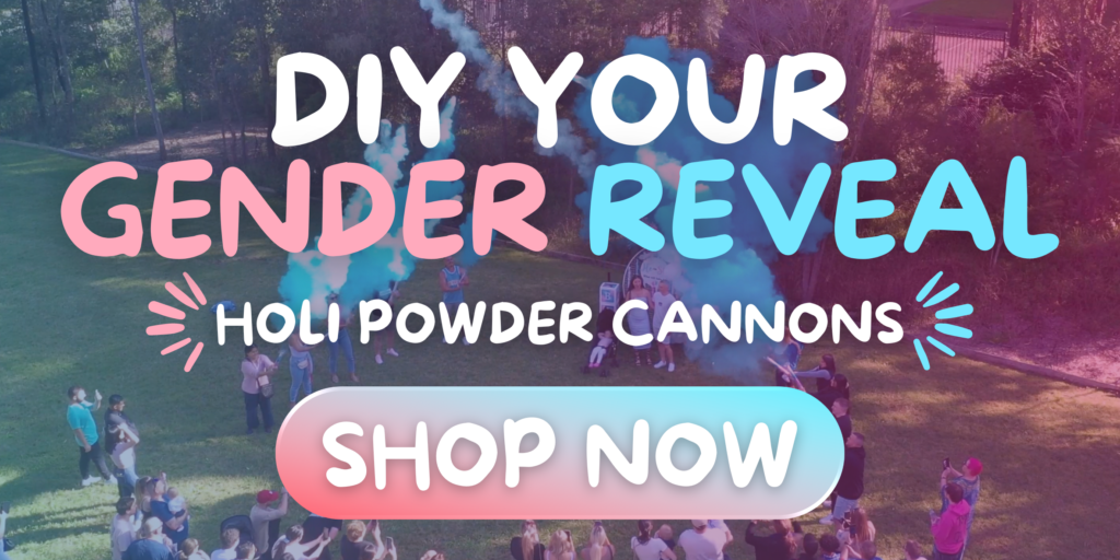 Gender Reveal Holi Powder Cannons